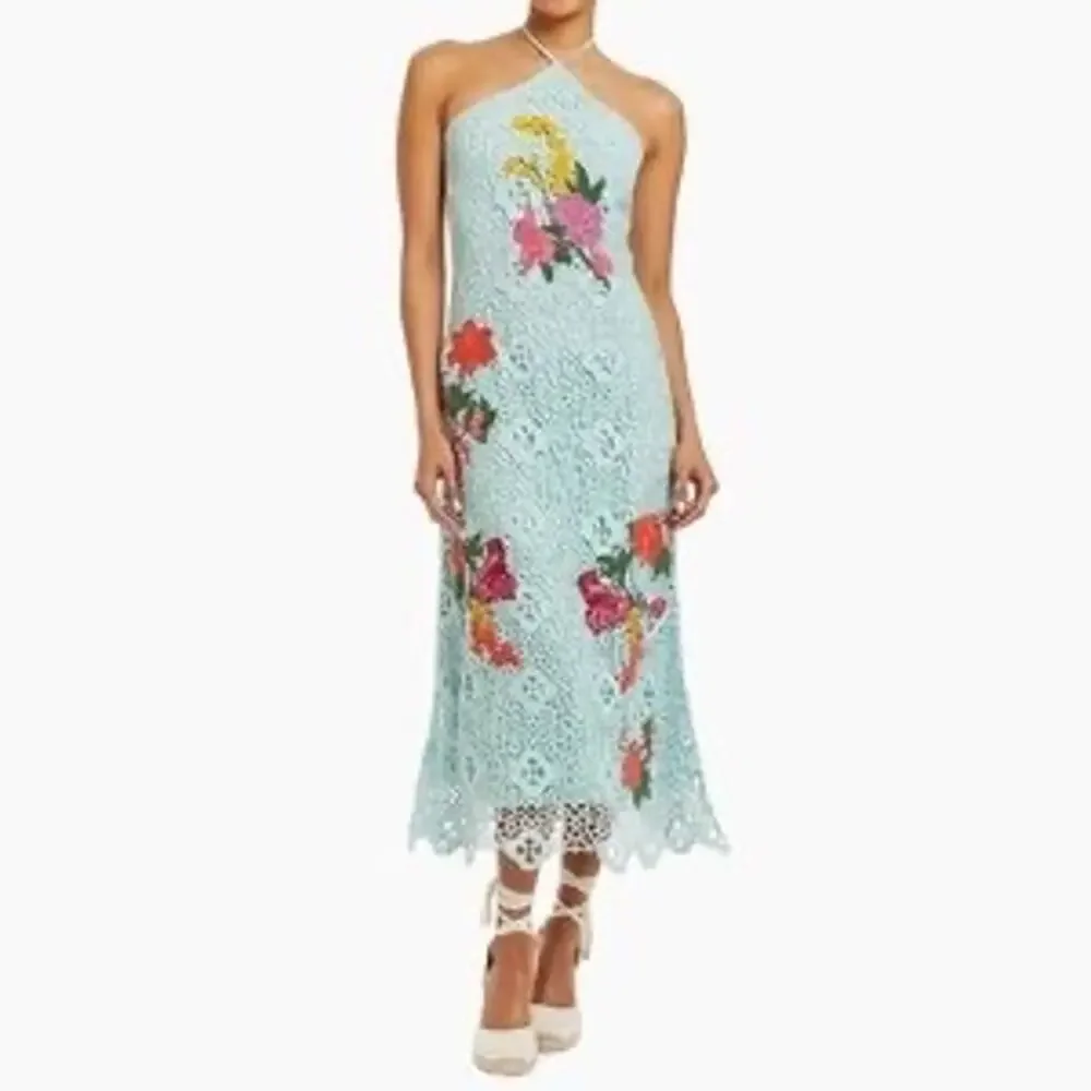 Mestiza New York | Maria Crocheted Cotton Midi-Dress - Picture 1 of 9